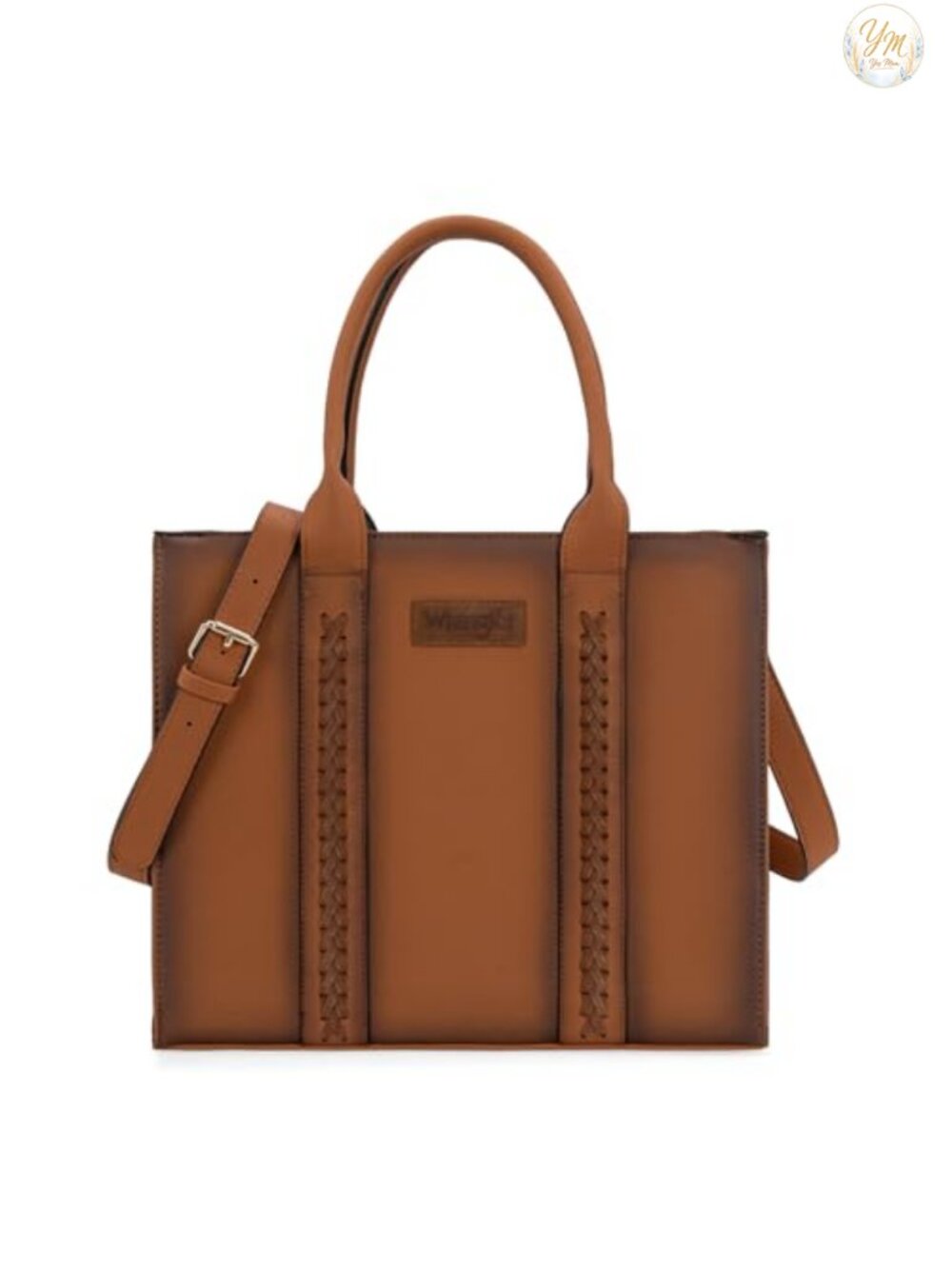 Large Woven Vegan Leather Tote Satchel for Women Work Laptop Anti-theft Zip